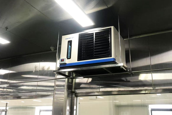 食品加工車間制冷降溫，應(yīng)用蒸發(fā)冷省電空調(diào)- 臥式軸流機型